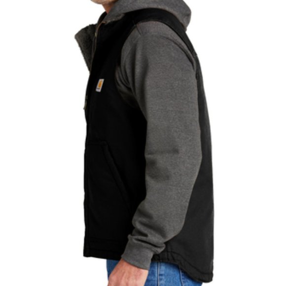 (NWT) Carhartt Sherpa Mens Vest Winter Coat Black - Picture 6 of 8